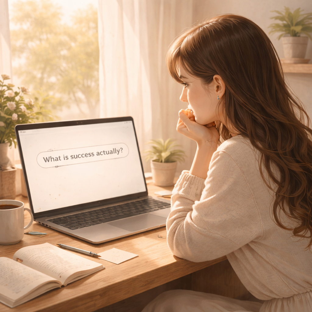 Meaning of Success for girls Confused Girl Searching Meaning of Success